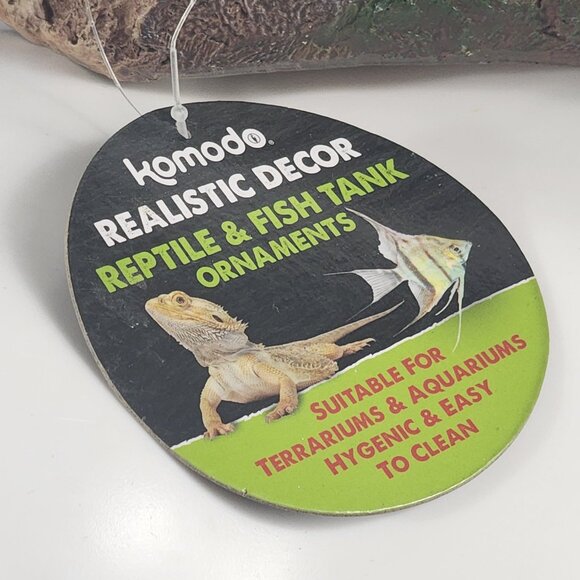 Komodo Realistic Decor Reptile and Fish Tank Hygenic Forest Hiding Den Ornament - Picture 3 of 16